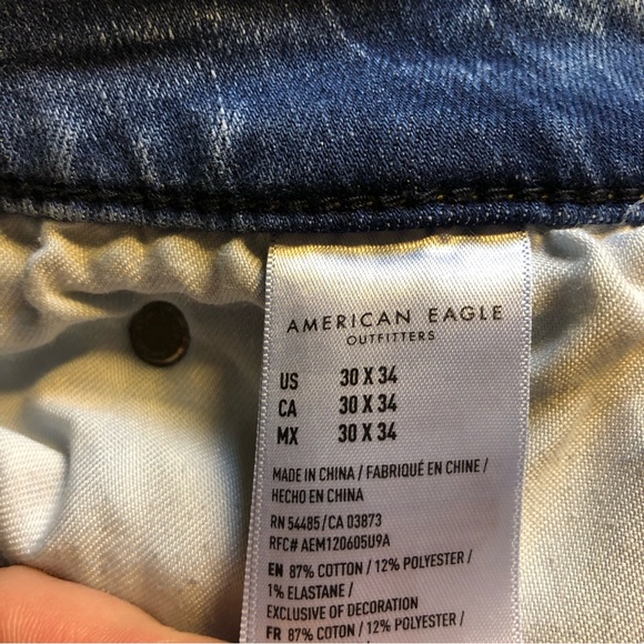 AE Men’s Cozy Airflex + Slim Fit Jeans, size 30 x 34 - Picture 11 of 11